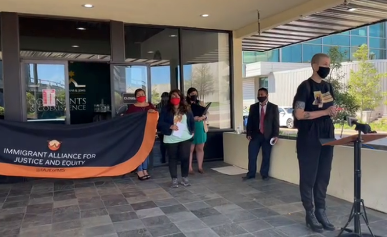 NDLON's tweet photo. @IAJEofMS Mississippi orgs join @IAJEofMS workers' call to President Biden, work authorization for those indigenous and undocumented workers targeted by Trump. #DALE #MissMeWithThatExploitation
Sign the petition: https://t.co/Ac8fMx1FCD @MississippiRise @lumumbasvision @splcenter https://t.co/lO5VS6aYKX