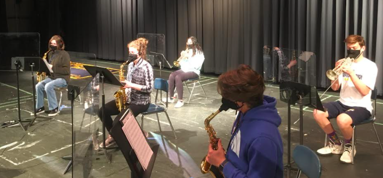 Check out some of our HS Band students during their recording session for the High School Virtual Spring Concert! <a href="/UMVikingBands/">Upper Merion SD Bands</a> #UMBand #RecordingSessionforBand #HSVirtualSpringConcert #WereInThisTogether