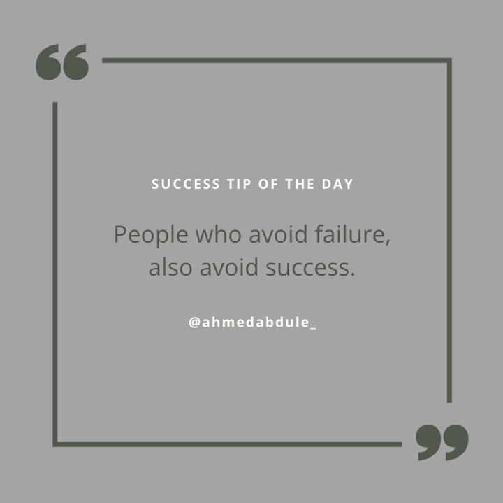 SUCCESS TIP OF THE DAY 💪

People who avoid failure, also avoid success! 🌟

#Success #Motivation #Quotes #Goals