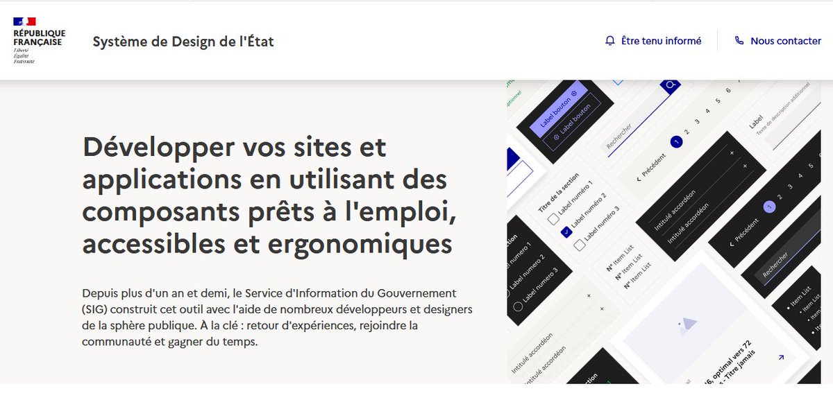 roullierb's tweet image. Un kit de conception pour les sites internet de l&apos;Etat #designSystem à découvrir #qualiteWeb