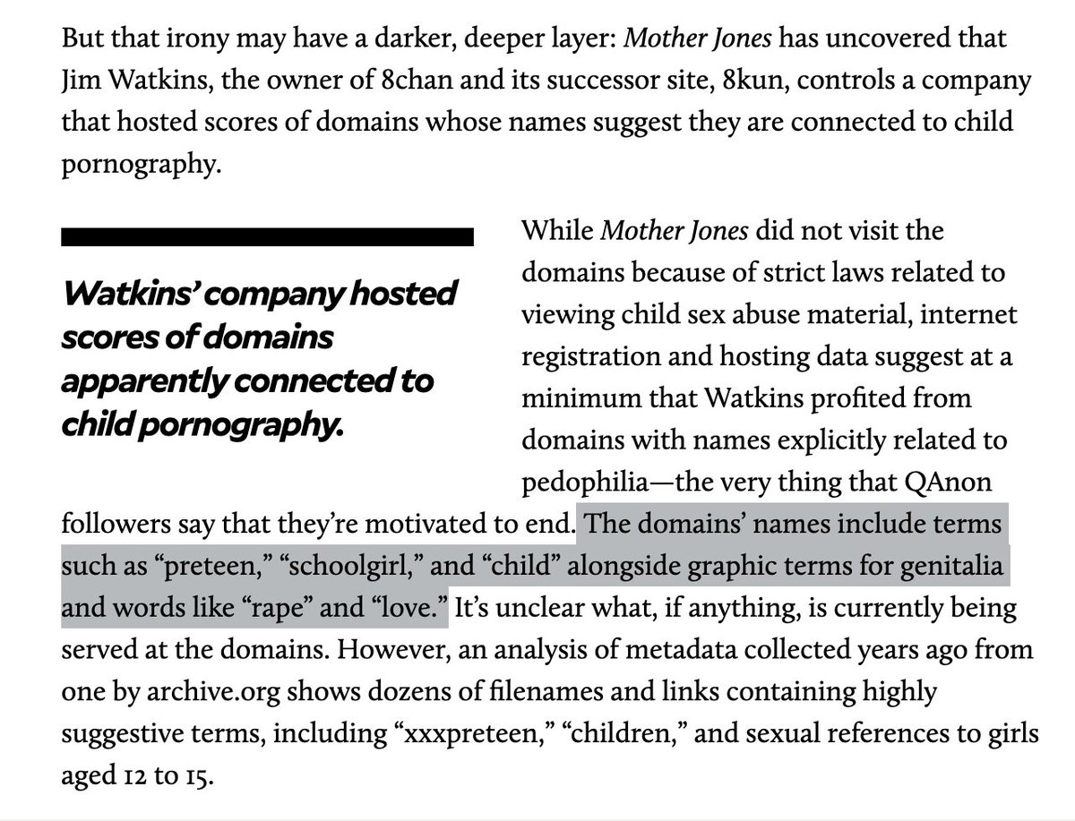 then cullen misleads his viewers, saying that we only found one child porn domain under jim’s purview, which was one of the more innocuous (but obviously still gross) domains. we found *scores of domains.* as in multiples of 20. here’s a look at what jim hosted: