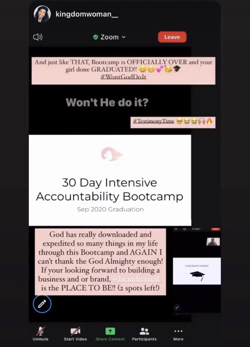 The framework & curriculum that I use for our signature program, bootcamp, was given to me by the Lord during an Esther fast. That obedience has led to fruit from over 120 women around the world both directly & indirectly 