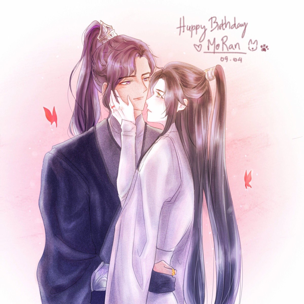 Happy Moran day!
Initially planned for cwn to weave a ring from tianwen and jiangui to give to moran but I wasnt able to draw it so it’s just ranwan being lovey dovey 🙈

#墨燃0409生日快乐 #HappyMoRanDay  #ranwan