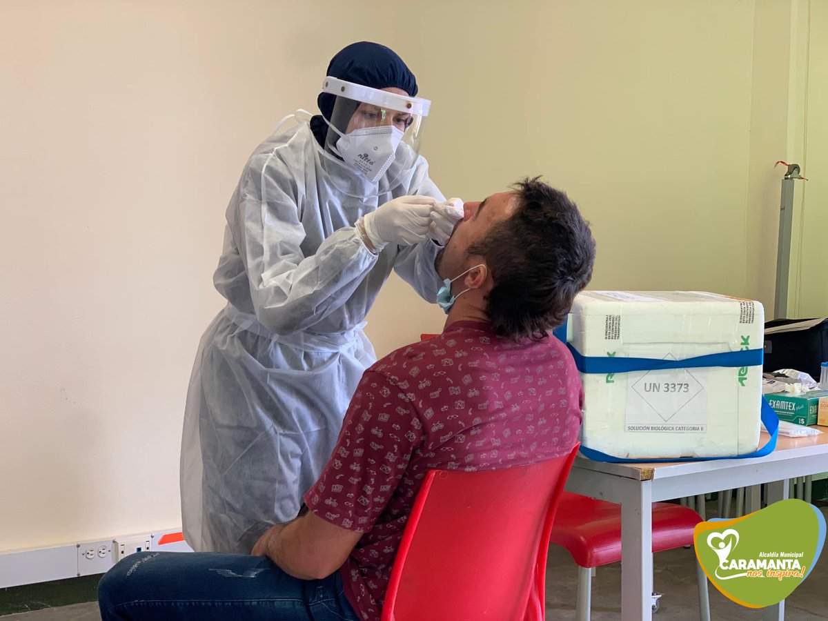AdmonCaramanta's tweet photo. Hoy jueves 8 de abril nos encontramos realizando en el municipio de Caramanta una búsqueda activa de casos de posibles pacientes con Covid-19 en nuestro municipio.➡️Dicha jornada se está realizando desde las 8 am y se extenderá hasta las 3 Pm en el Parque Educativo. https://t.co/2TuNnQ1d51