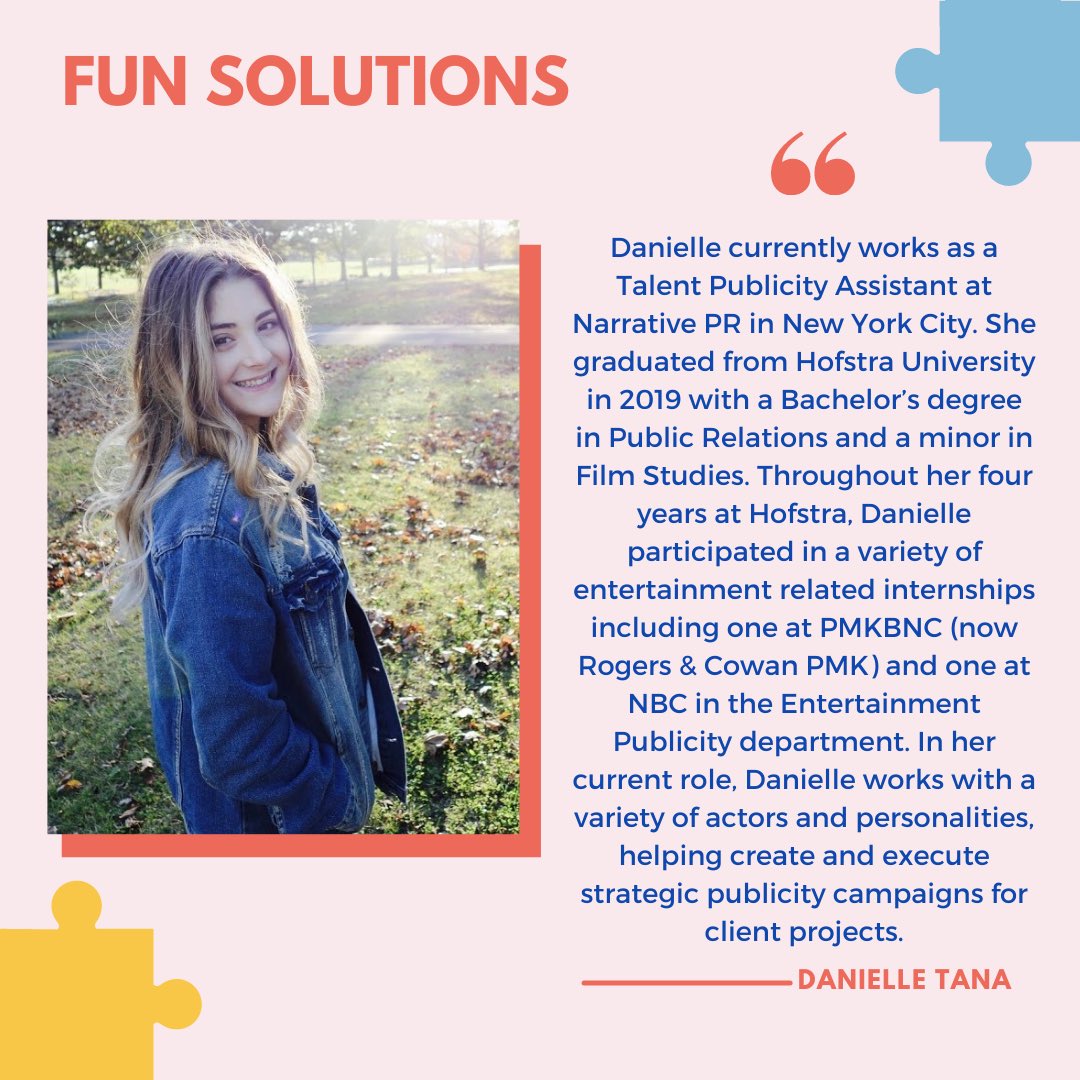 HofstraPRSSA's tweet photo. Next up we have our Entertainment, Broadway and TV PR Panel featuring Danielle Tana and Yejide Collman as guest speakers! RSVP to PRSSA’s Spring Conference to hear the inside scoop on the entertainment industry!💻 #ChallengingChange https://t.co/JIwk8MzKK7