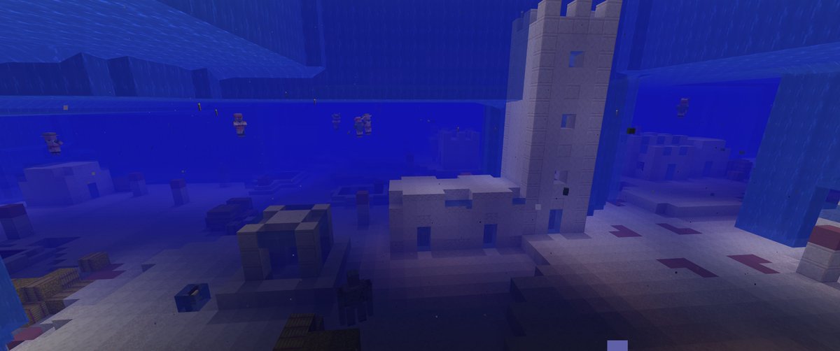 agentms_'s tweet image. There's a reason I use the Bedrock water coloring even though I'm primarily a Java player, and that's because it's so much better! The left is a flooded desert village with Bedrock water fog, and the right is Java. A world of difference.