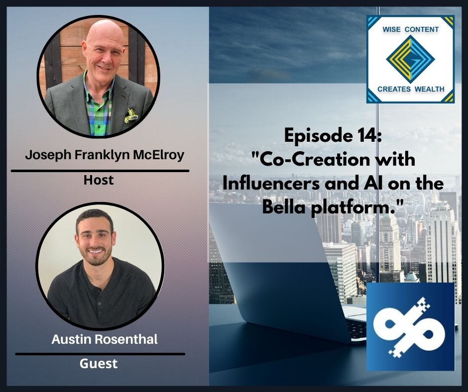 Watch our live podcast tomorrow at 1PM (EST) hosted by Joseph Franklyn McElroy with our special guest Austin Rosenthal of Bella.

📣 Tune in at 1 pm at facebook.com/wisecontentcre…
 lnkd.in/dh2BJXb