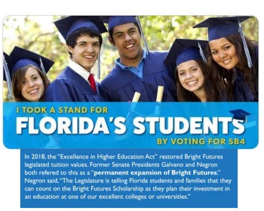 JBrown_tweets's tweet photo. @DougBroxson If history is any guide, moving Bright Futures to GAA leads to reduction for students; how could you in good conscience do this? YOU promised we could count on the 100/75% scholarship! If your word means anything you will vote no on #SB86 today! #savebrightfutures https://t.co/VfdbTCJ8Bw