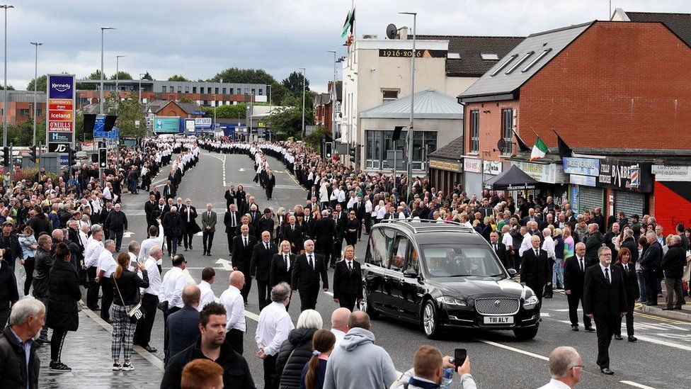 Some unionist leaders have attributed the violence to the decision not to prosecute leaders of the republican Sinn Féin party for breaching Covid regulations at the funeral of a former IRA intelligence chief last June.Bobby Storey's funeral drew 2,000 mourners