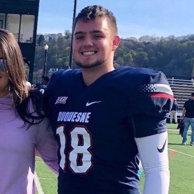 CFB247's tweet photo. Brock Dieter 
Duquesne, Quarterback 2018-2021 https://t.co/akzybmlCGC