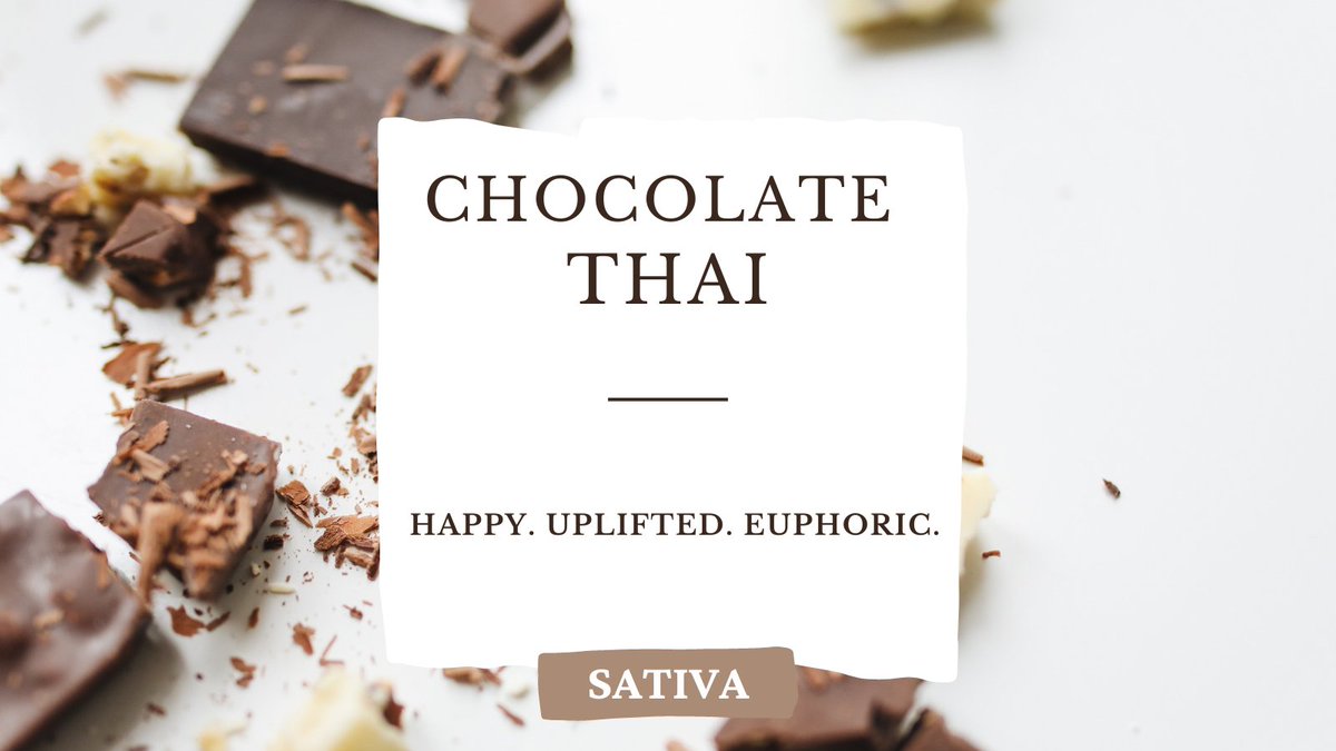 TroveCannabis's tweet photo. #strainhighlight Chocolate Thai: A landrace strain that is known for its chocolate-coffee aroma and potent high. https://t.co/LwidMEOKKY