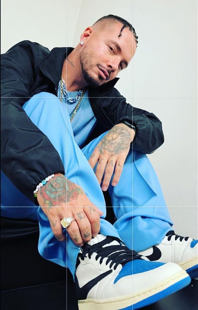 B/R Kicks on X: .@JBALVIN wearing the Fragment x Travis Scott x