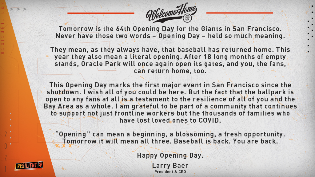 SFGiants's tweet photo. A message to our fans: https://t.co/BrgTeG2HSD