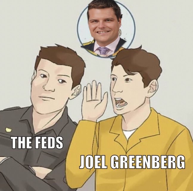 PrettyRadAngie's tweet photo. Looks like Joel Greenberg is getting a job at the bank.
As a teller.
#OperationCooperation https://t.co/wwd20ARocZ