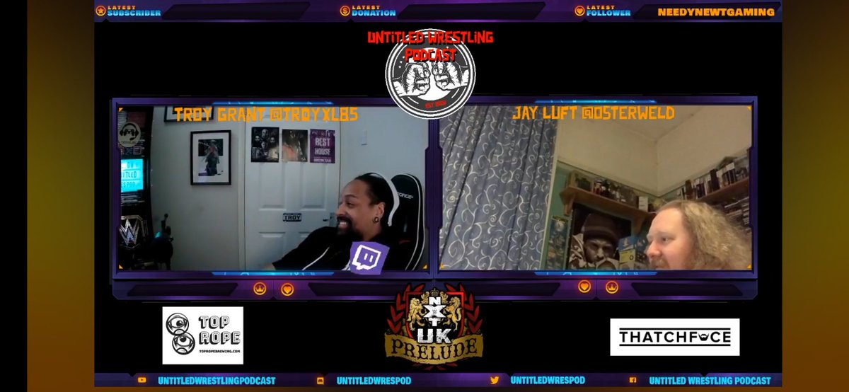 troyagrant's tweet photo. Me and @Osterweld had great fun watching #NXTUKPrelude this evening. Join us for our next #watchalongparty in a few hours for part two of #NXTTakeOver on Facebook & YouTube at Untitled Wrestling Podcast and Twitch at https://t.co/ut3vMdJr4s
#SupportSmallStreamers #twitchstreamer https://t.co/ltMlHZdlH6
