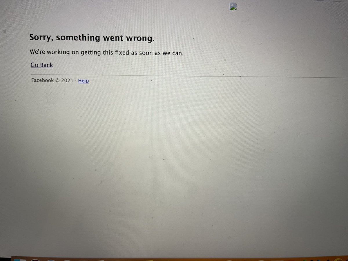 Just here to make sure my laptop isn’t broken and that Facebook is down for other people too.

#facebookdown