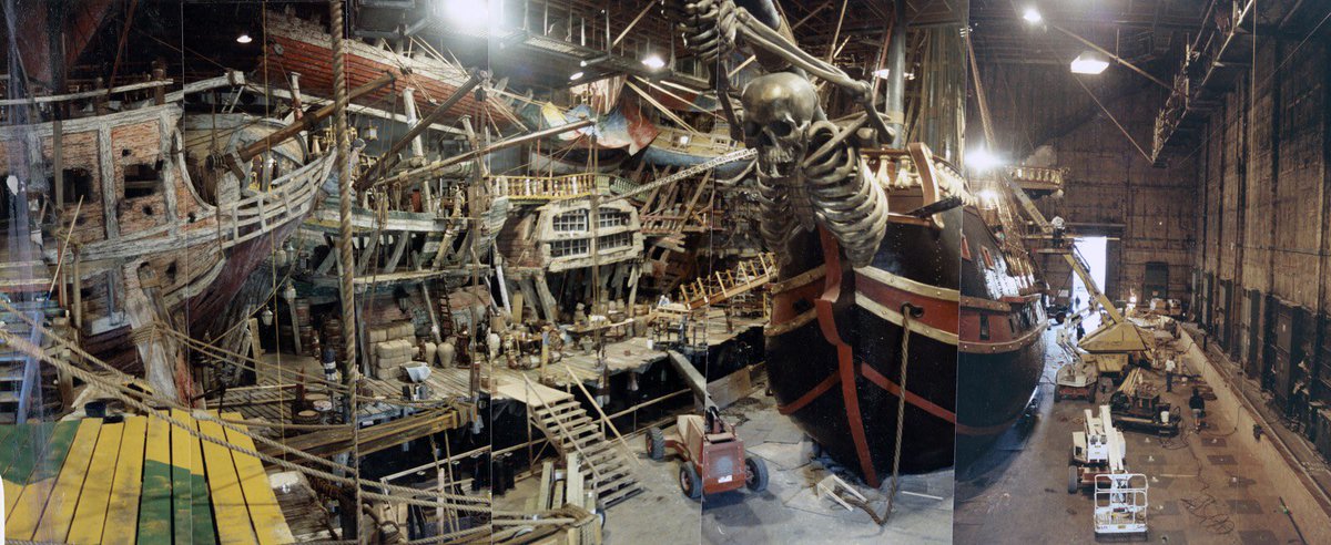Sets from HOOK (1991), with designs by John Napier.