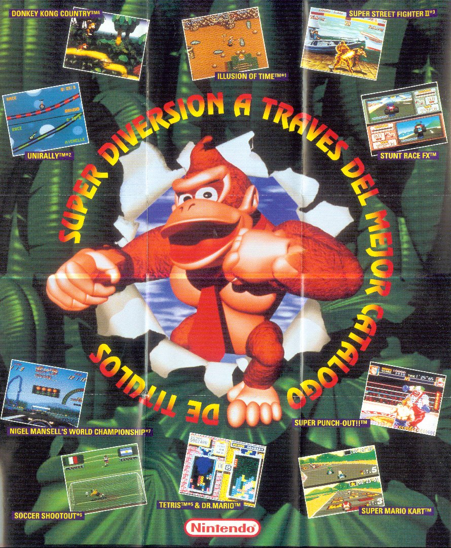 Super90sGames's tweet photo. #RetroPubli90s Está publi en concreto es una de las que se incluían con los juegos de #SNES en el año 1994.😊 Y que también se incluye en algunas de las #EdiciónEspecialTributo y #PacksTributo ☺️🙌☄️Super Diversión con el mejor catalogo!!! Ese Donkey!!!☺️🙌🐒💪💪 https://t.co/w9yG0vp24B