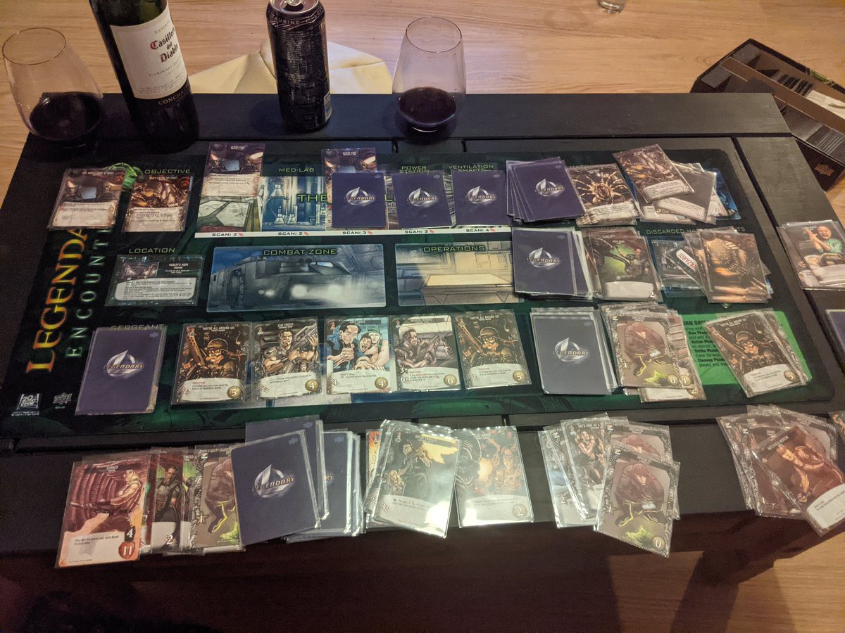 matmacm's tweet photo. "Game over man, GAME OVER!"
Beat the Aliens scenario tonight, Legendary Encounters is an incredible game. Amazing how much they captured the feel of the movies in this card game. https://t.co/S5UBWmqO04