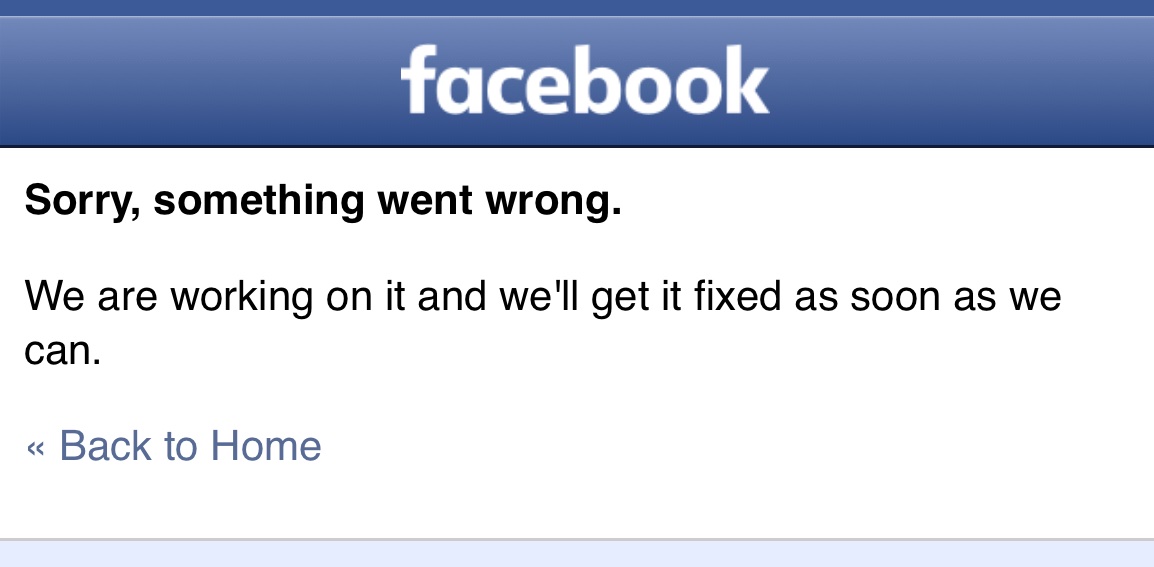 #facebookdown and all that