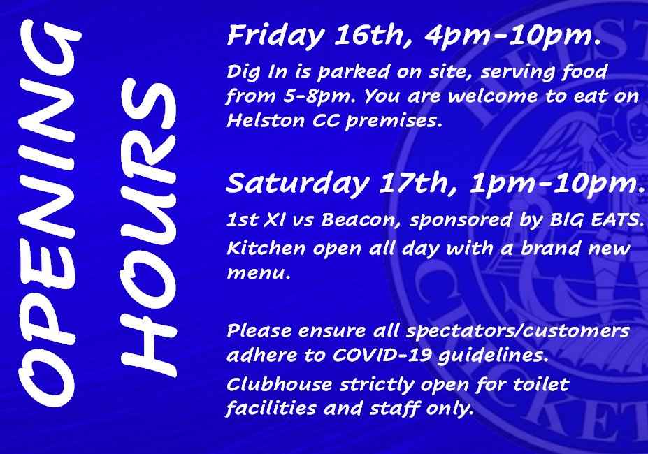 HelstonCC's tweet photo. Some good news regarding the reopening of the bar. Link for further information: https://t.co/siDLoOctWb https://t.co/GjURhMLsyM