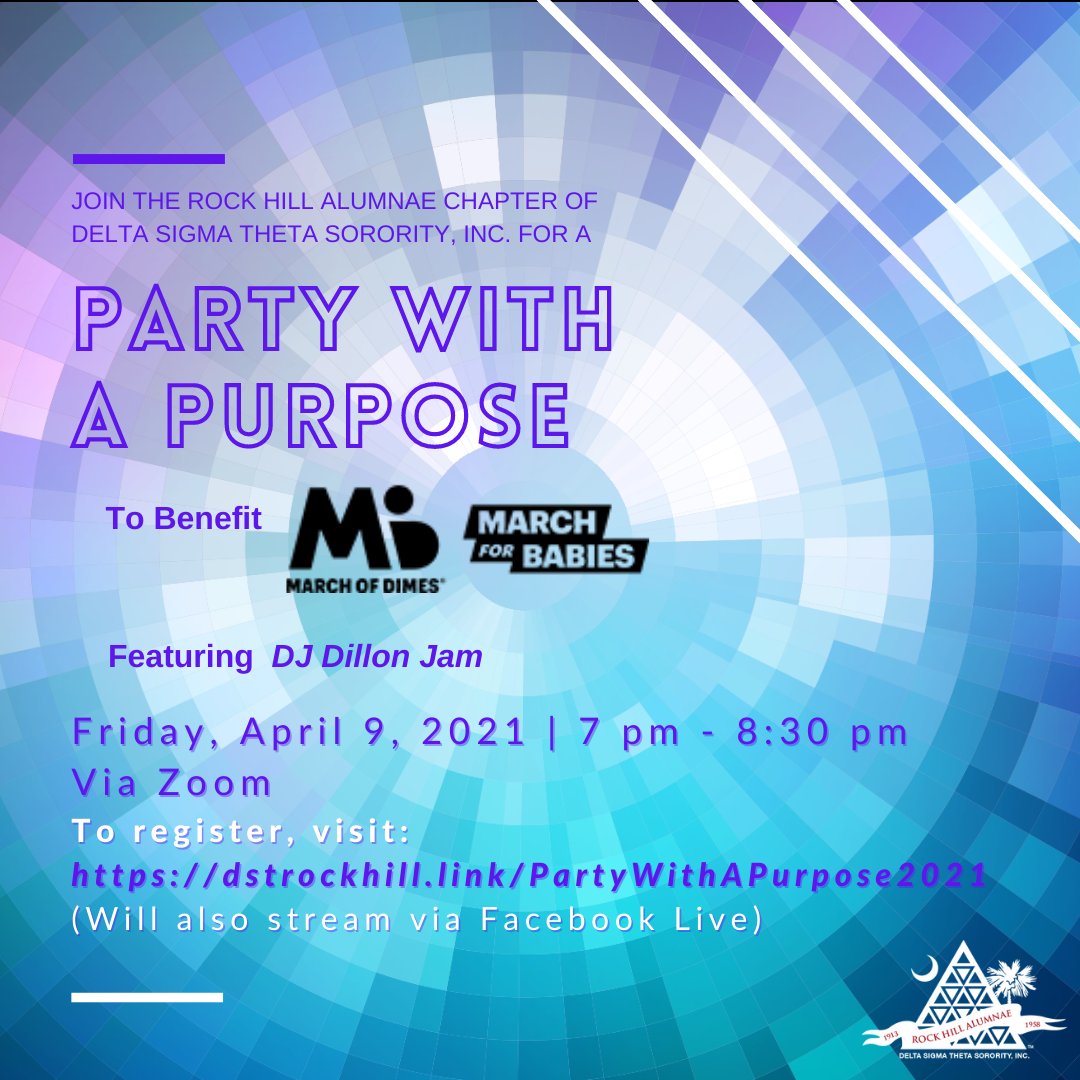 rockhilldst's tweet photo. The U.S. is one of the most dangerous developed nations for childbirth, particularly for women and babies of color. Join us in the fight for all moms and babies at our Virtual Party With a Purpose this Friday, 4/9 at 7 pm.
#MarchofDimes #MarchforBabies #PartyWithAPurpose #RHADST https://t.co/dmNrfIB6rT