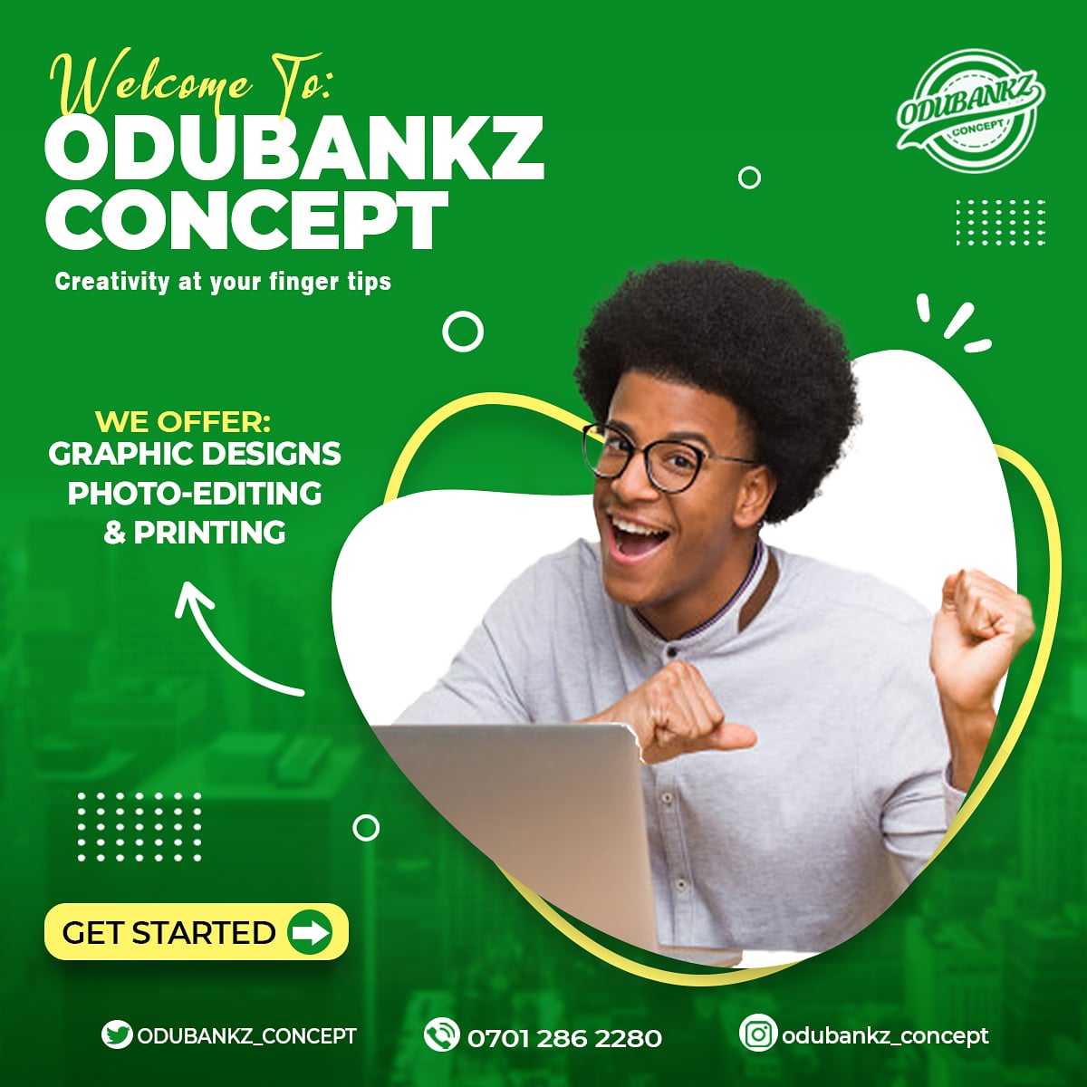 OdubankzC's tweet photo. If you are in need for quality Graphic Designs, photo editing and printing
ODUBANKZ CONCEPT is always there for you.

For more info.....07012862280 https://t.co/Pv6W8SIVM5