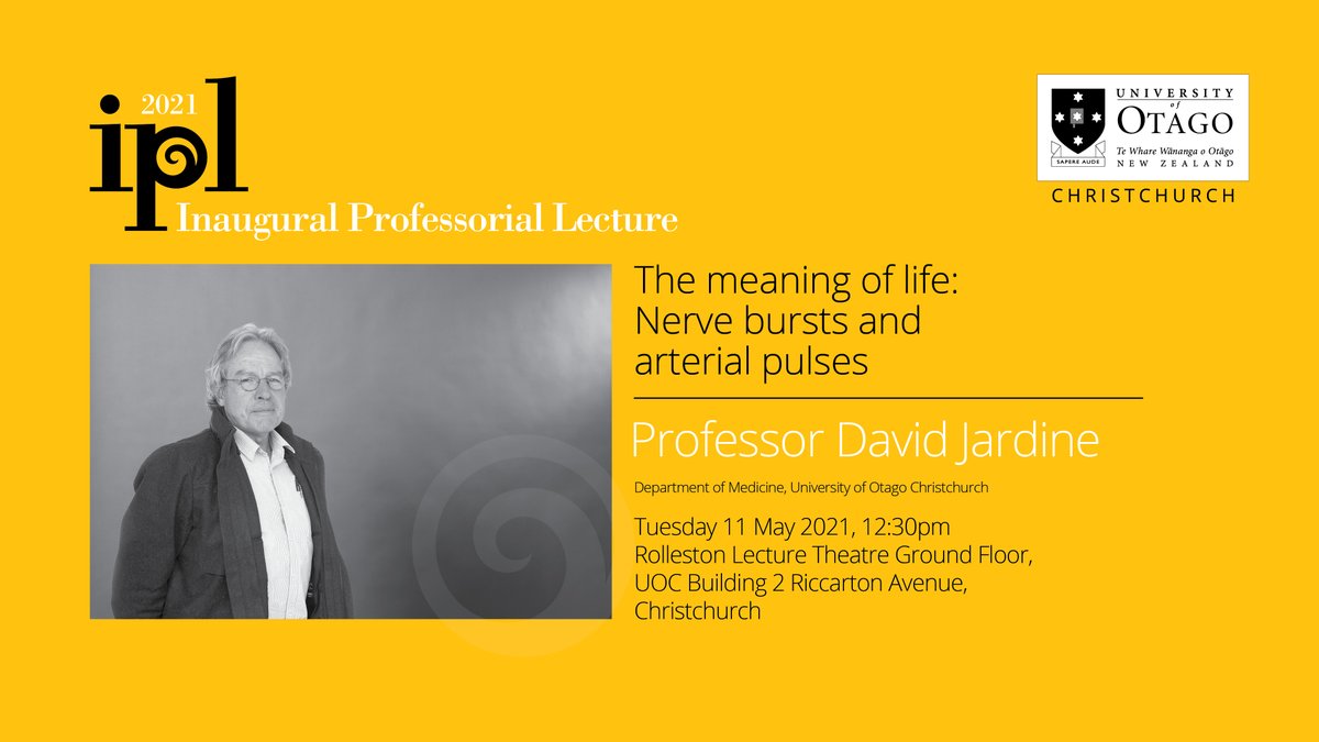 Come along and support one of our own team as he delivers his Inaugural Professorial Lecture (IPL): Professor Dave Jardine's IPL will be held on 11 May at 12.30pm in the Rolleston Lecture Theatre, UOC.