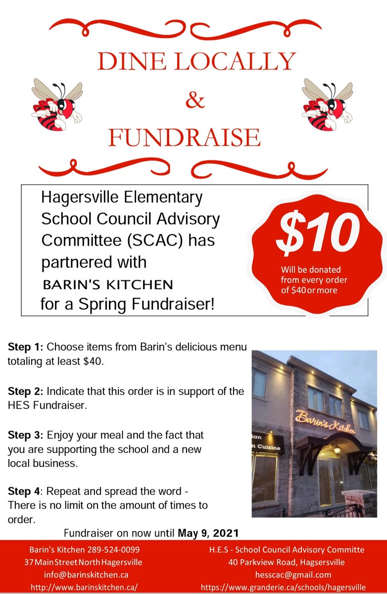 HESCAC's tweet image. Please share this post to help spread the word about this amazing fundraiser! 

Barins Kitchen 
barinskitchen.ca