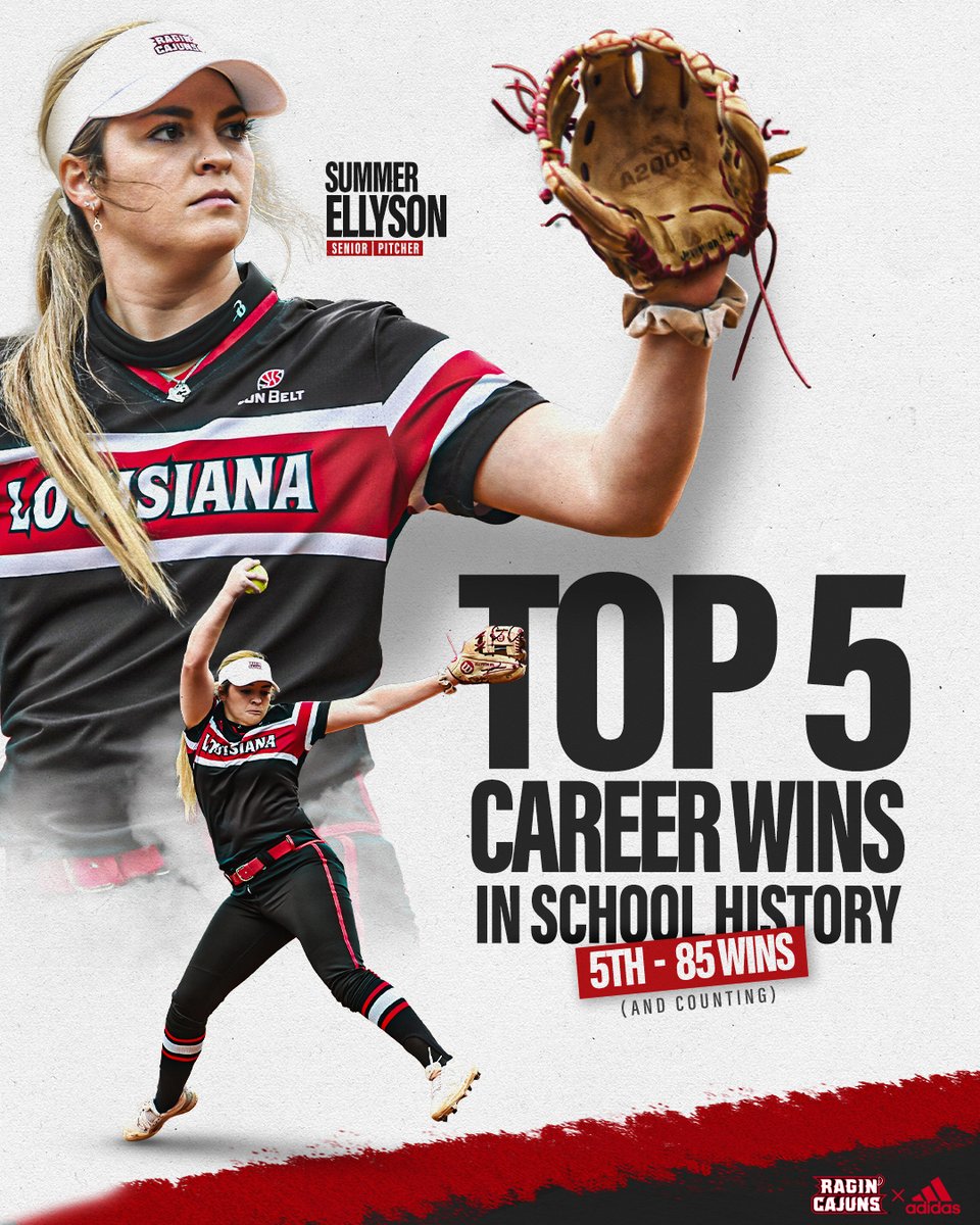 RaginCajunsSB's tweet photo. Level 🆙

👀👇 𝗦𝘂𝗺𝗺𝗲𝗿 𝗘𝗹𝗹𝘆𝘀𝗼𝗻 has joined a prestigious list in the 𝘙𝘢𝘨𝘪𝘯' 𝘊𝘢𝘫𝘶𝘯𝘴 record book. 

#GeauxCajuns ⚜️ https://t.co/n0SYfxrYvW