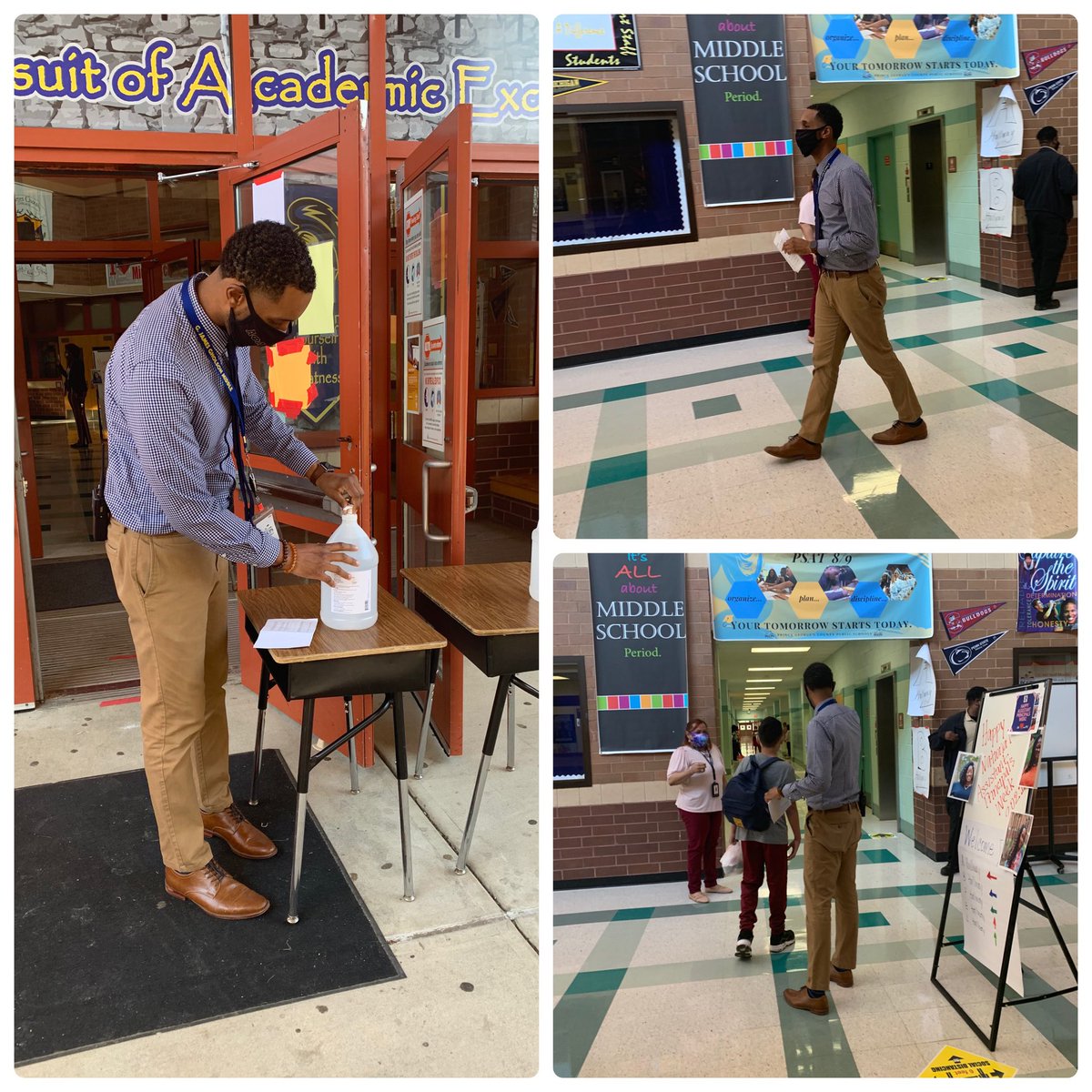 First Day Back!! Principal Thompson is making sure that everything is ready and in order to receive our students.He leads by example <a href="/mrkthom1906/">Kevin Thompson</a> <a href="/gholson_knights/">GholsonKnights</a> @drmonicaceo <a href="/DCLeads4Change/">Coach Curry</a> <a href="/themooreuknow1/">K. Moore</a>