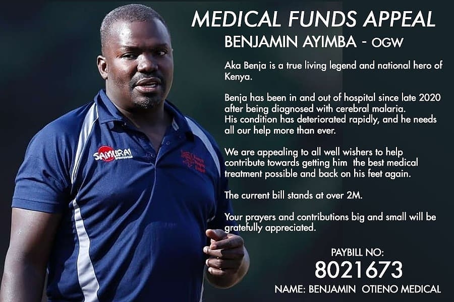 ImpalaRfc's tweet photo. Our Coach, Our Captain, Our Legend, Our Brother and Our Friend Benjamin Ayimba needs us.

Join us and Let us all #TurnUpForBenja https://t.co/0B5XoZ6p9k