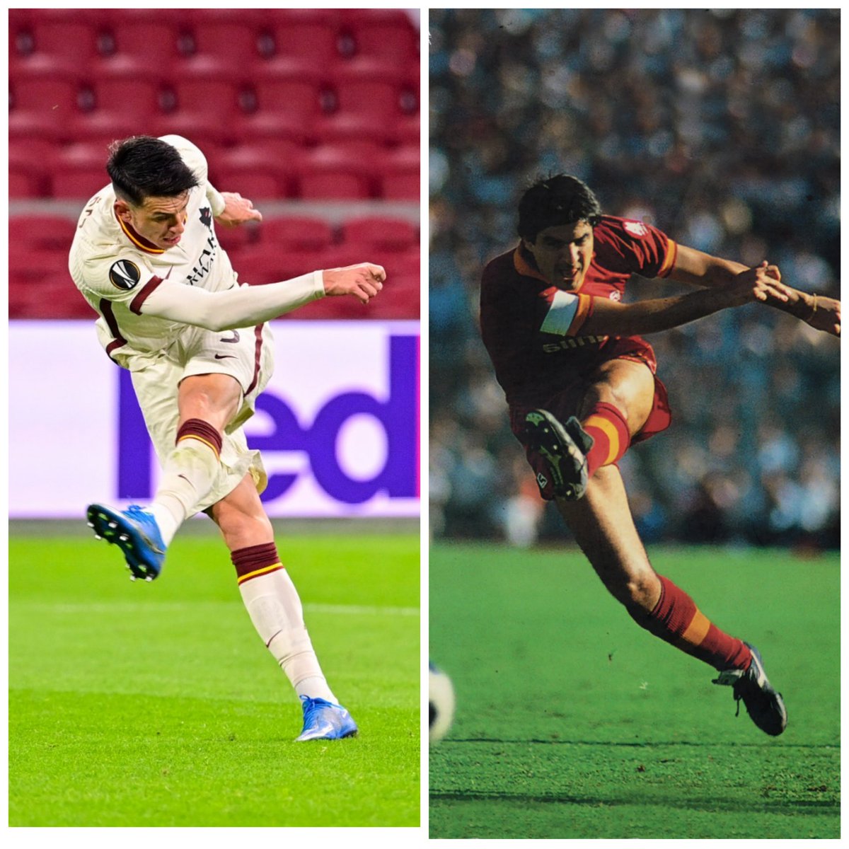 capitanfooturo's tweet photo. Direi che qualcuno da lassù ci ha messo lo scarpino. #AjaxRoma https://t.co/0vbxd8fgQH
