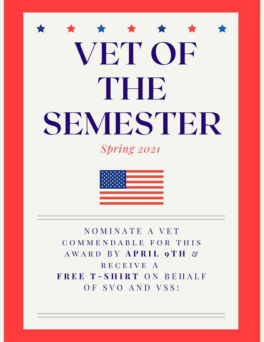 CsuebSvo's tweet photo. The CSUEB VSS &amp; SVO will be awarding a prestigious plaque to the winner.  Send in your nominations to receive our commemorative CSU East Bay Women Veteran’s History Month t-shirt. 
Please fill out this form:
https://t.co/VXlrluMc36 https://t.co/ABP7T5ZFHH