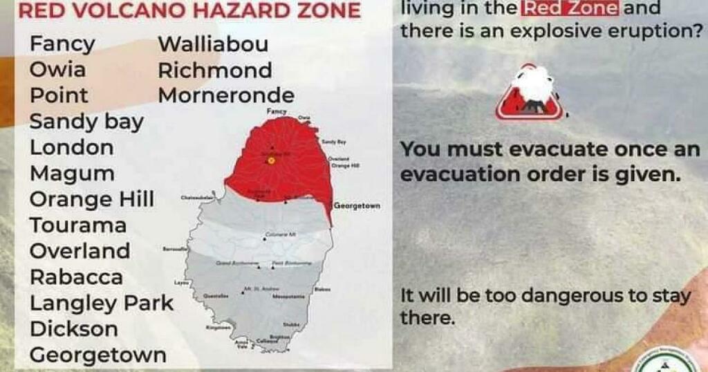 RCI_MQ's tweet photo. Saint-Vincent : alerte rouge et évacuation de la population aux alentours de la Soufrière https://t.co/3KNSvKF0a5 https://t.co/mRmoN6DiwJ