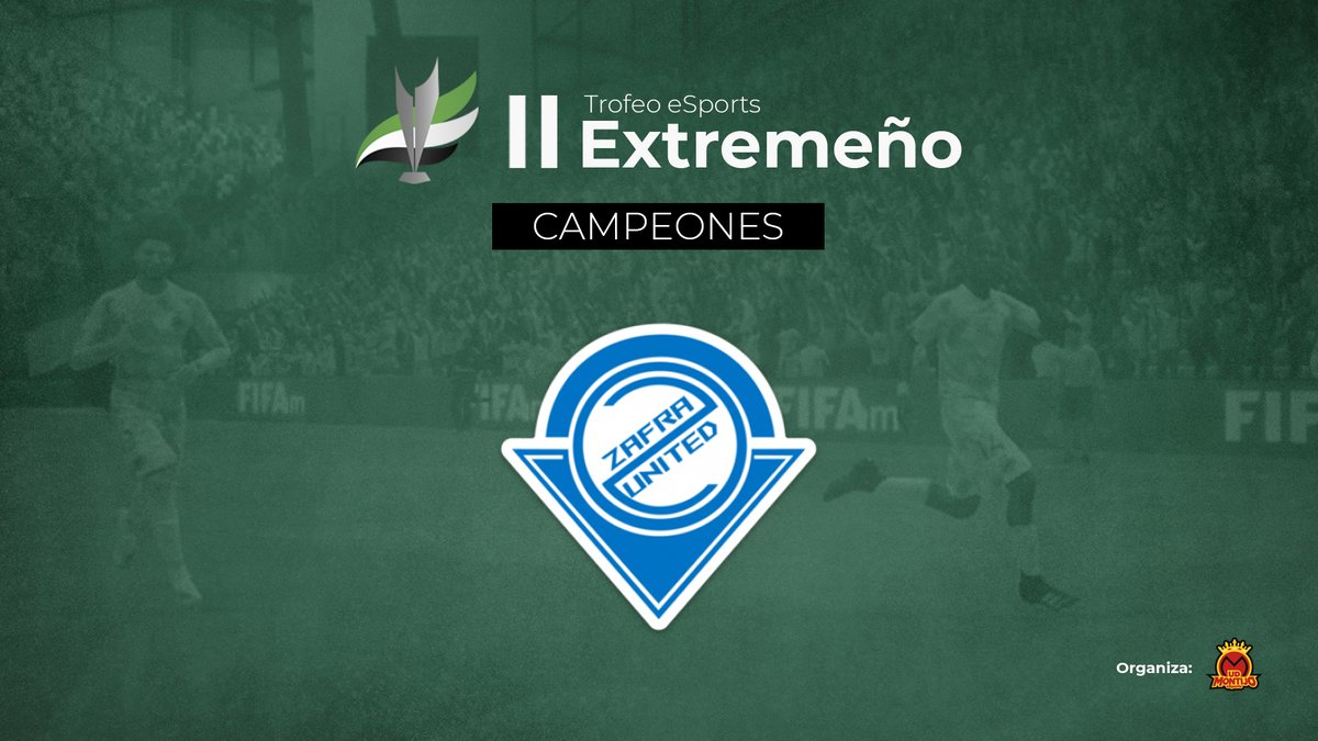 🏆 II #TrofeoExtremeño | El <a href="/ZafraUnited/">𝐙𝐀𝐅𝐑𝐀 𝐔𝐍𝐈𝐓𝐄𝐃 🎮</a> se proclama campeón del II #TrofeoExtremeño tras vencer en la final a <a href="/CPOLIVAeSports/">CPOLIVA eSports</a>.

🥇 <a href="/ZafraUnited/">𝐙𝐀𝐅𝐑𝐀 𝐔𝐍𝐈𝐓𝐄𝐃 🎮</a> 
🥈 <a href="/CPOLIVAeSports/">CPOLIVA eSports</a> 
🥉 <a href="/LetalPigs/">Letal Pigs</a> 

🎖️ Campeón #looser: <a href="/UDMeSports/">UD Montijo eSports</a>
