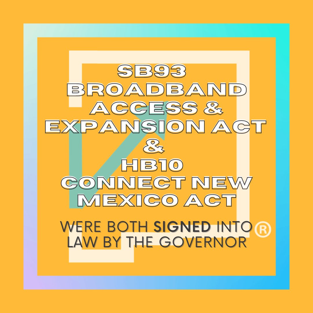 VianteNM's tweet photo. Viante is thrilled that Governor Michelle Lujan Grisham has signed both HB10 and SB93, putting New Mexico on the path toward a brighter future! #ConnectNM #BroadbandNM #NMPol https://t.co/3Hr8scYGMW