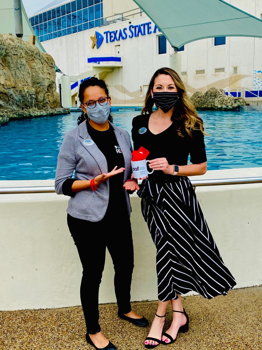 AAFCorpus's tweet photo. So much talent and class at Texas State Aquarium! Carla Swallow and Jenn Vela are active volunteers of AAF, and we thank them for being engaged members! @TXStateAquarium @AAFNational @AAFD10 #memberappreciation https://t.co/dz4ljgPDlU