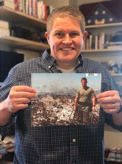 ThadTheDragon's tweet photo. Speaking for red flags, let's talk about posing in front of the smoldering bodies of children. #MajorRedFlag https://t.co/Pu6sfZ1XLb