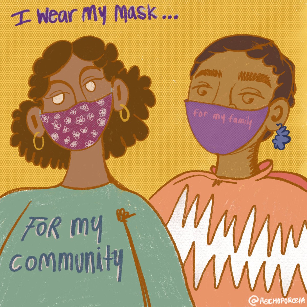 elevatedthought's tweet photo. Who do you wear a mask for?

We’re grateful to contribute to the @VoicesofABL Masks Project, a youth-led health initiative focused on developing youth into health influencers for their fam &amp; communities during the pandemic. 

Art by Amaryllis, Celeste, Mekhi, and Mariana https://t.co/ja31BfmCpL