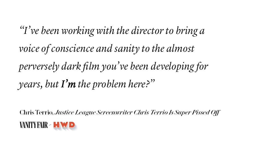 He adds that  @ZackSnyder was often supportive of his efforts to explore the flaws of the superheroes. The studio, he said, preferred to avoid heavy moral consequences.