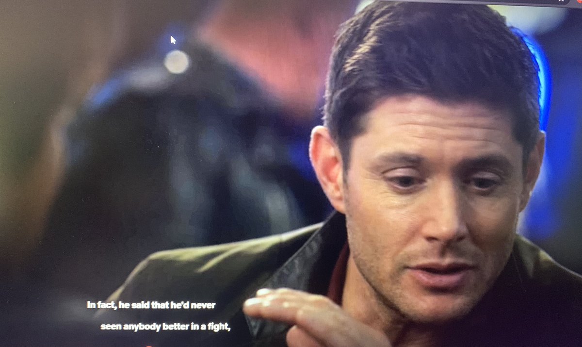 Cw: John Winchester’s A+ parenting Back to my rewatch. This line to Lee: “He said he’s never seen anybody better in a fight, and that is high praise coming from my old man.”Praise John gave Lee, not Dean. Dean’s dad told Dean’s (boy)friend he was better in a fight than Dean.
