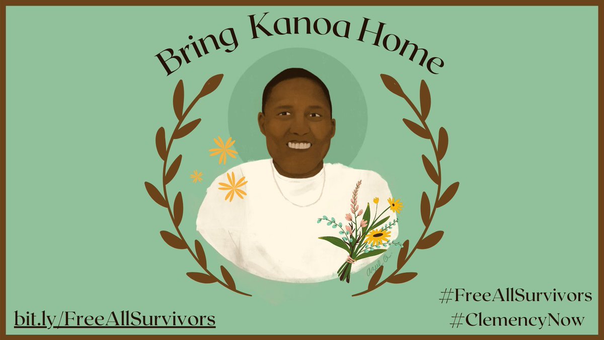 today, asking everyone to join @survivepunish and email @GavinNewsom for Kanoa, who deserves to be home with his family. 

#FreeKanoa #FreeAllSurvivors #ClemencyNow
bit.ly/FreeAllSurvivo…