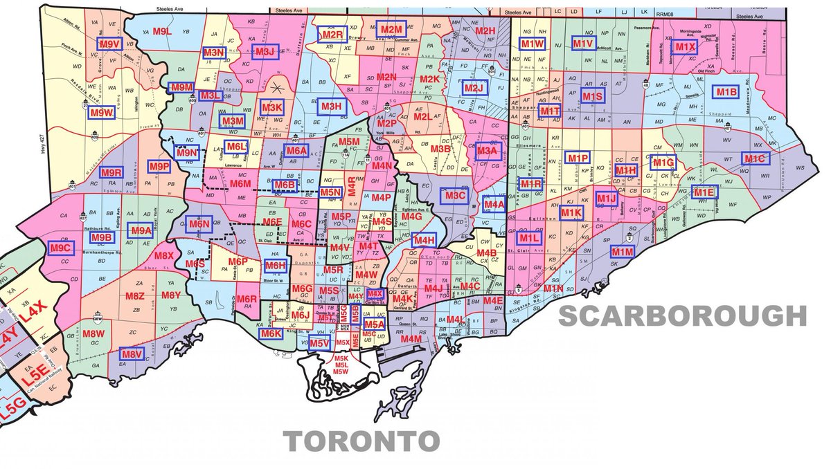 Toronto Post Code Map توییتر \ Dan Levy در توییتر: «Looks Like I Missed M6M, M9L, & 1 Or 2 More.  Damn! Here's An Updated Version, My Apologies!!!! Https://T.co/Ytddrcyd4D»