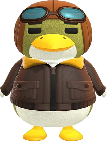 boomer - LOOK AT THIS LITTLE PILOT BABY HES SO COOL his catchphrase is human which is the best thing to me i love him so much i haven't had him as a villager in years and i miss him but i don't have room on my island  also he shares a birthday with my sister and my boyfriend