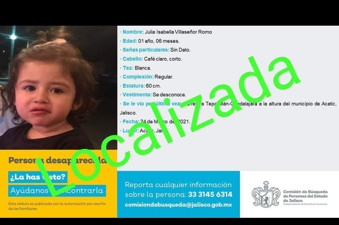 ValSnchez14's tweet photo. Localizada una de las 5 personas desaparecidas de la Familia #villaseñor nos Faltan 4 Aún https://t.co/5mtmdkmmfI