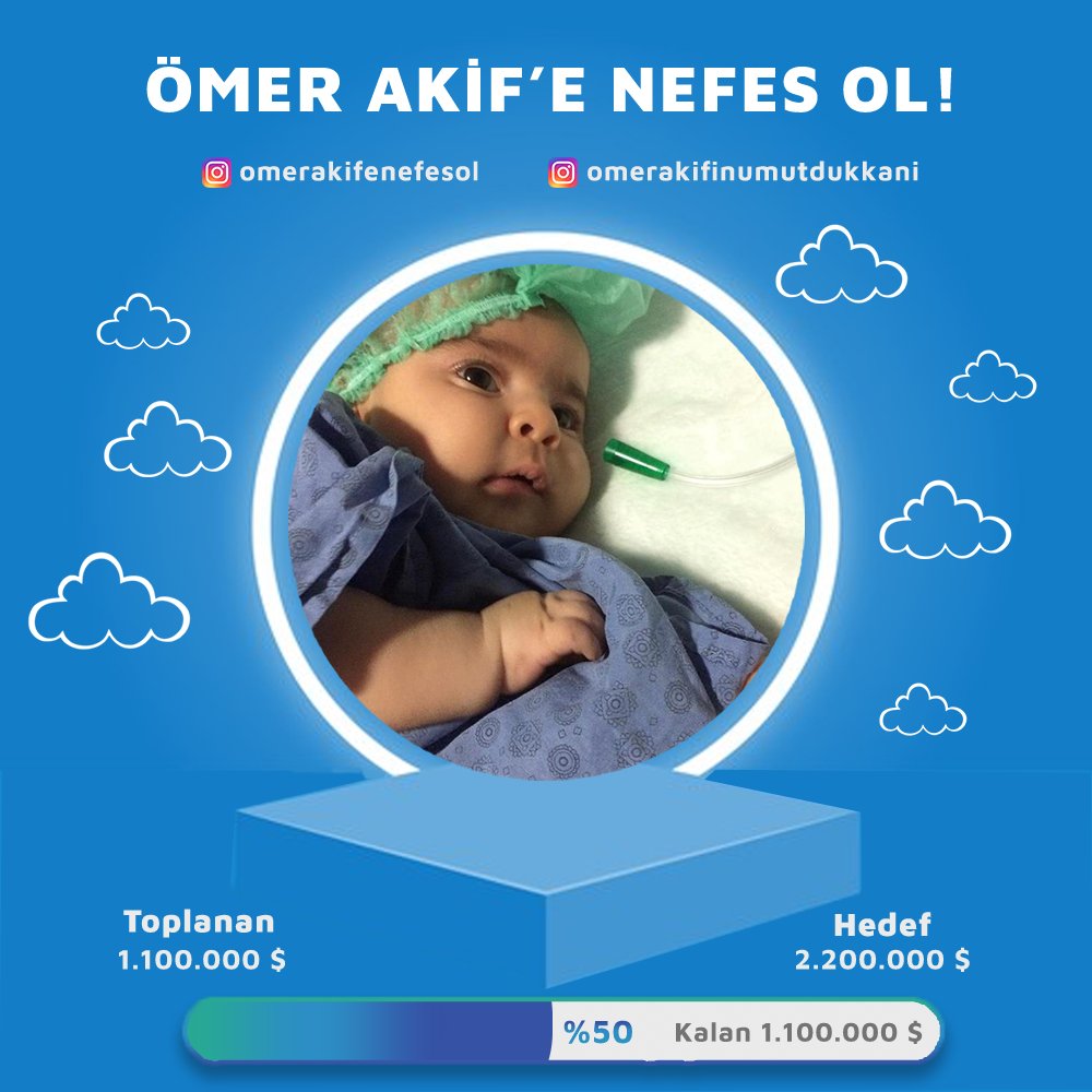 Sizler Sayesinde Yolu yarıladık💙, Ömer Akif’e zekatlarınızla filtrelerinizle alamadığı nefes olmak ister misiniz?
SMA DEĞİL ÖMER AKİF KAZANACAK!
VAKIFBANK
Iban;
TR47 0001 5001 5800 7312 3453 57
ALICI: ÖMER AKİF KAYA AÇIKLAMA KISMINA; 'ÖMER AKIF'E NEFES OL ' YAZINIZ