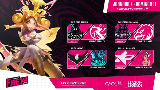 EternuxE's tweet photo. 🔜 Estas son las próximas jornadas que afrontará nuestro equipo femenino de #LeagueOfLegends en el torneo de @ghypercube 

🗓️ Domingo 11 a las 18 horas
🗓️ Lunes 12 a las 19 horas

#GoEternux #EllasJuegan https://t.co/UTprjIJzZh