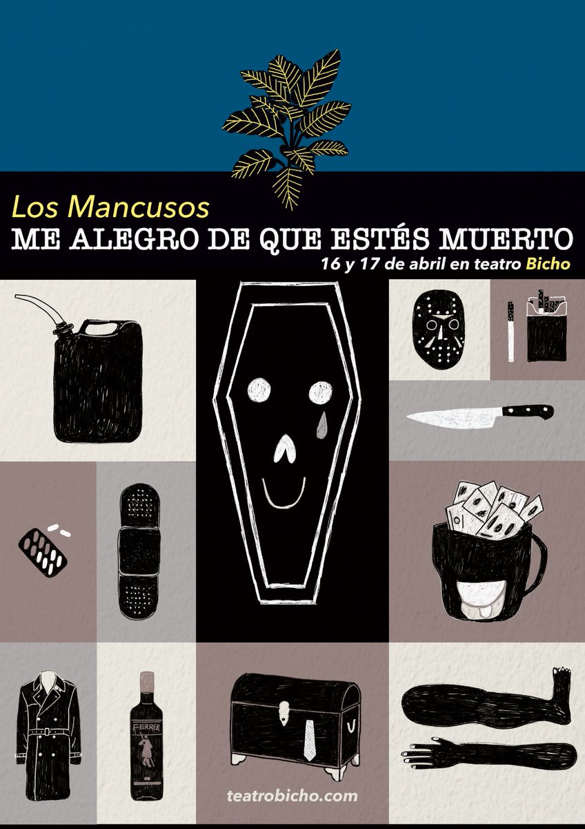 ¡Volvemos a representar ME ALEGRO DE QUE ESTÉS MUERTO!
16 y 17 de abril a las 19:30 en Teatro Bicho #Teatrozgz Entradas:
teatrobicho.com