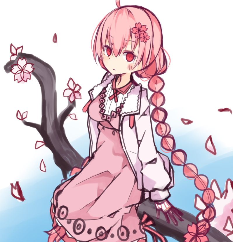 「作業の息抜きに描いた桜あかりちゃんラフ。
気が向いたら清書するかもしれないし、し」|雪傘🌸次回はコトフェスのイラスト